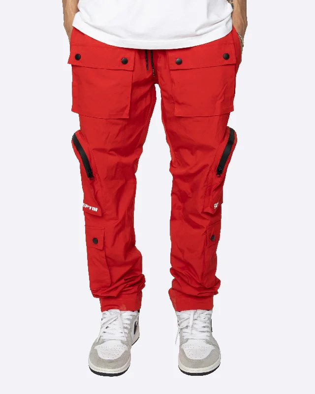 New Markdowns DAVE EAST "DOPE BOY" CARGO PANTS- RED