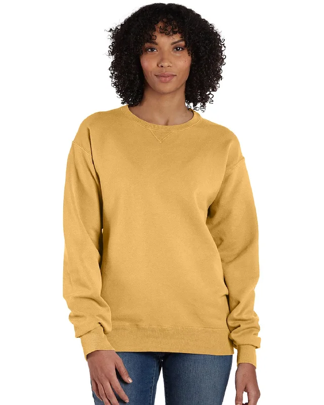 Today's Deal ComfortWash by Hanes Unisex Crew Sweatshirt | Artisan Gold