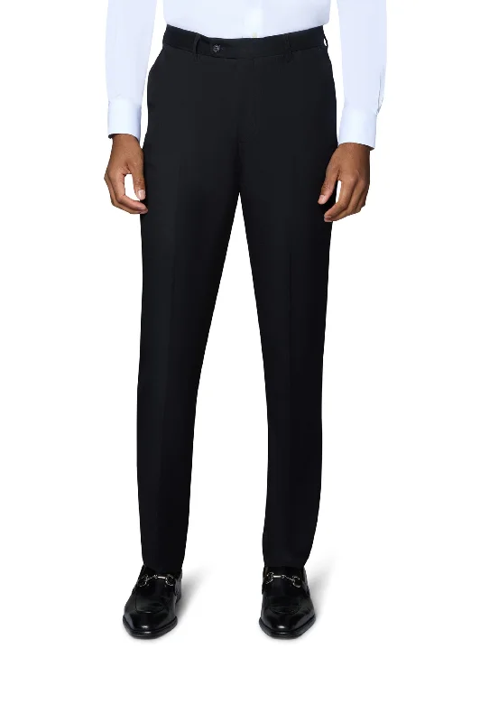 Extra Discount Berragamo Solid Slim Fit Pants - Black