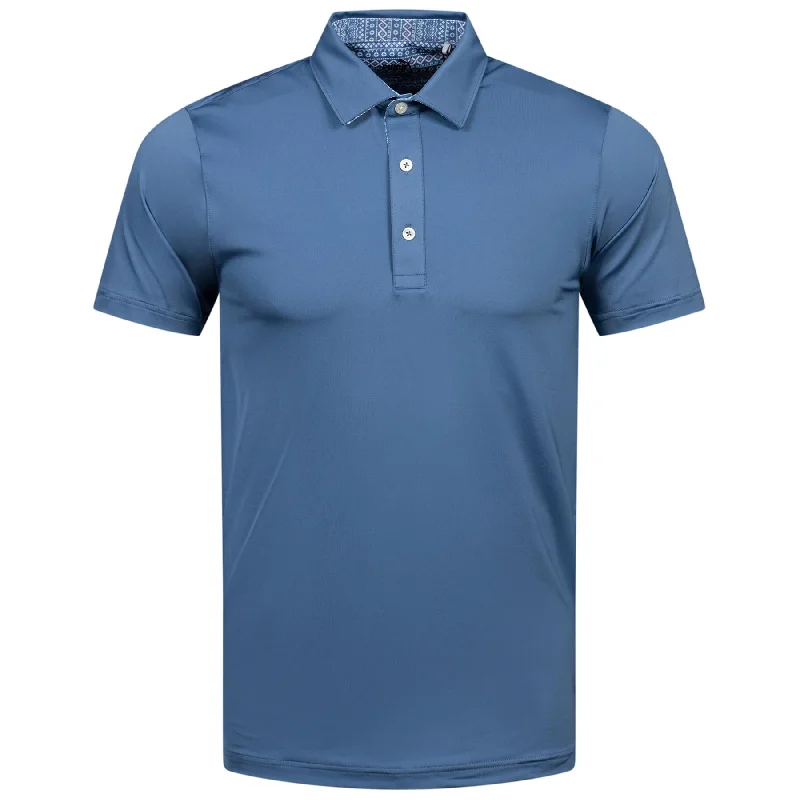 Weekend Deals You Can't Resist Fair Isle Trim Polo Blue Horizon - AW24