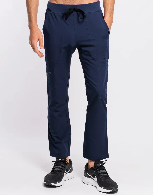 TIME-Limited Offer Essential Multi-Pocket Scrub Pants - True Navy