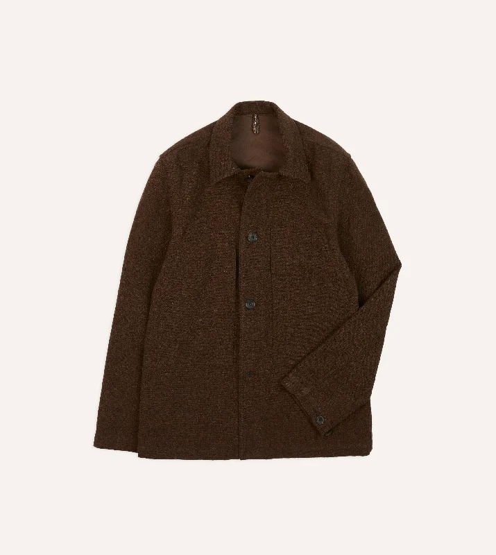 Deal Dash Shetland Wool Map Pocket Chore Jacket