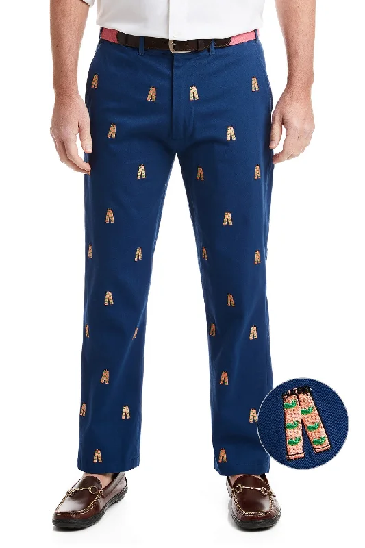 Take Advantage Harbor Pant Stretch Twill Nantucket Navy with Whale Pants