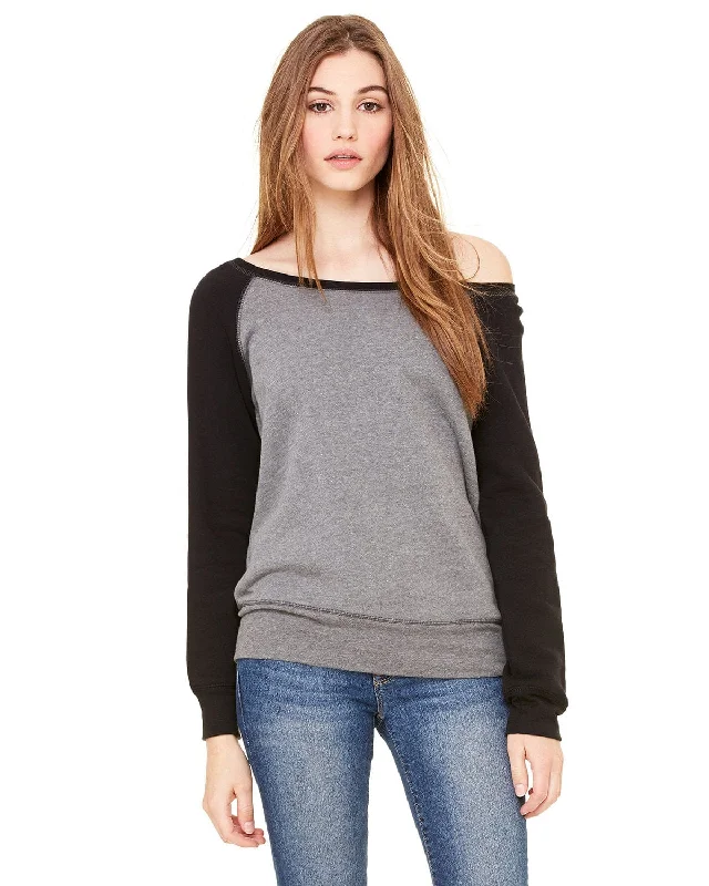 Crazy Deals Bella+Canvas Ladies Triblend Sponge Fleece Wide Neck Sweatshirt | Dp Heather/ Blk Crazy Deals Bella+Canvas Ladies Triblend Sponge Fleece Wide Neck Sweatshirt | Dp Heather/ Blk