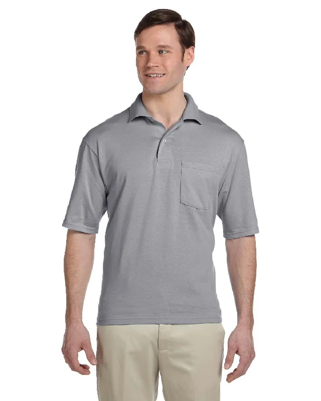 Price Smash Jerzees 50/50 Jersey Knit Polo W/Pocket | Oxford