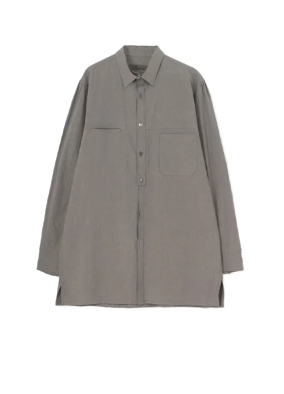 Midnight Sale LINEN COTTON CANVAS CHAIN STITCH SHIRT
