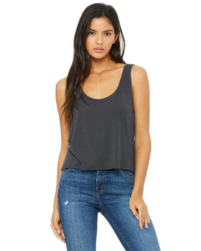 Members Only Bella+Canvas Ladies Boxy Tank | Dark Grey