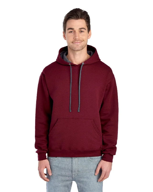Major Deal Fruit of the Loom Sofspun Hooded Sweatshirt | Maroon