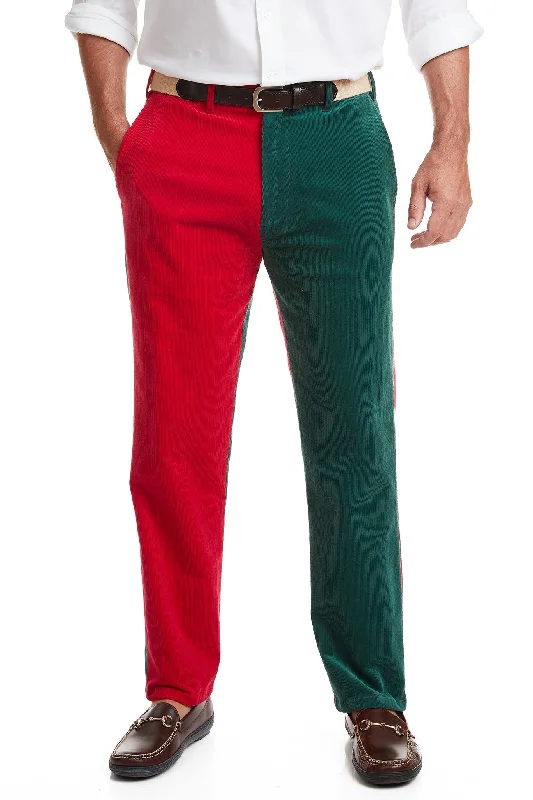 Act Fast Beachcomber Corduroy Pant Hunter and Crimson Panel