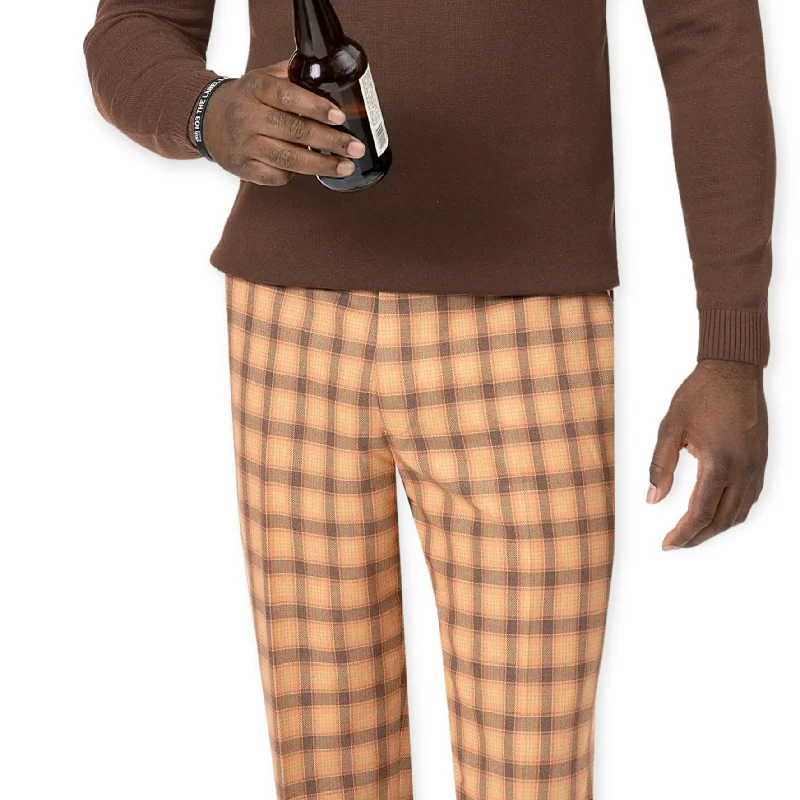 Massive Savings KENT & PARK: Slim Fit Plaid Pants PL62