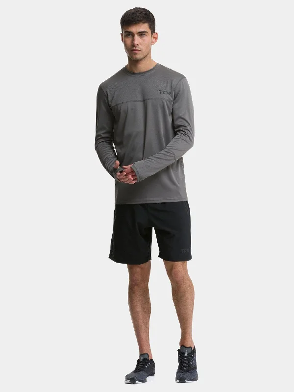 Sale Event Stamina Long Sleeve Crew Neck Running Top For Men With Thumbholes
