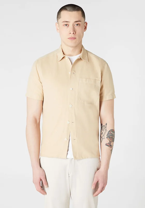 Weekend Deals That Amaze Remus Uomo Paolo Short Sleeve Shirt, Beige