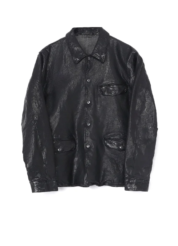 New Arrival GARMENT DYED JAPAN CALF STAND COLOR BLOUSON