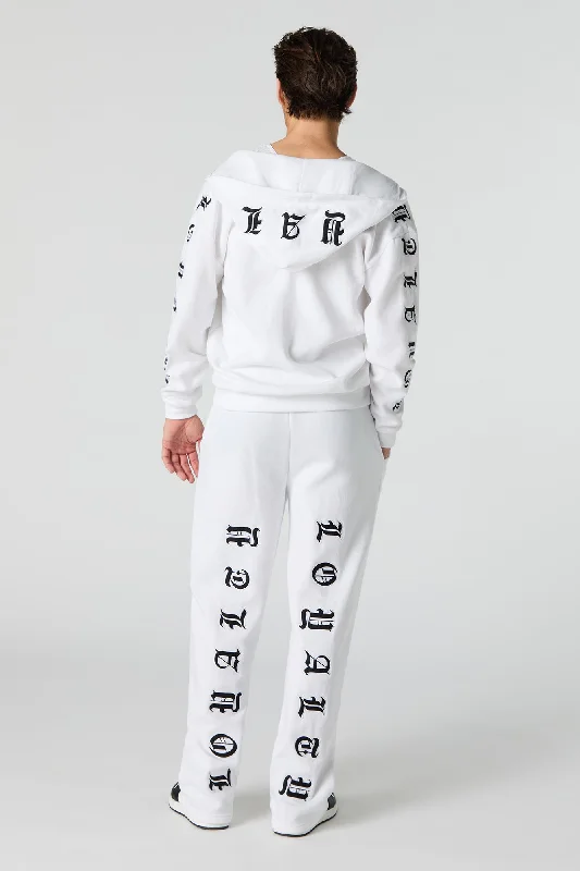 Extra Discount Gothic Embroidered Fleece Sweatpant
