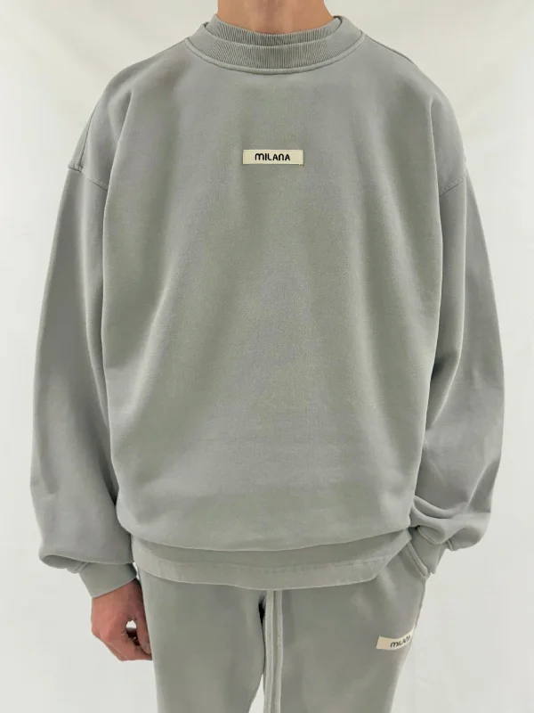 Weekend Deals to Brighten Your Day Washed Ash Grey Core Heavyweight Sweatshirt.