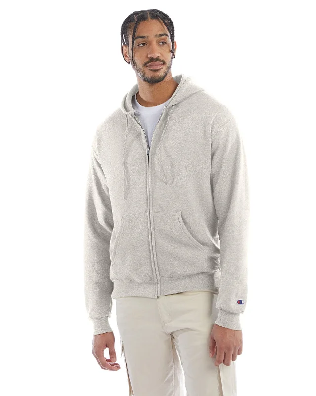 Super Savings Champion EcoSmart Full-Zip Hoodie | Oatmeal Heather