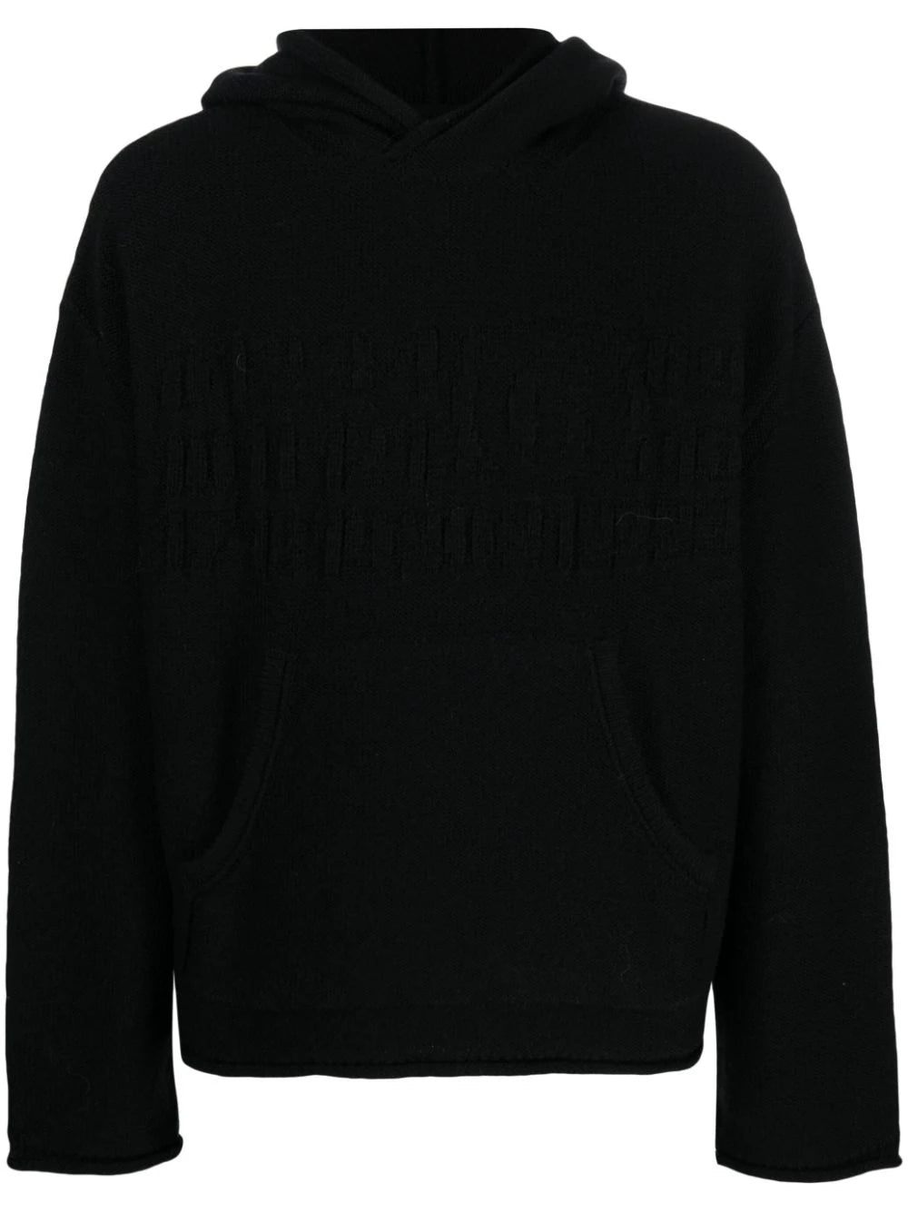 Quick Sale Number-Motif Knitted Hoodie