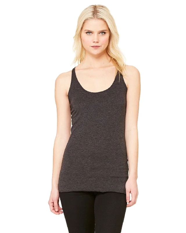 Fantastic Offers Bella+Canvas Ladies Triblend Racerback Tank | Char-black Trib