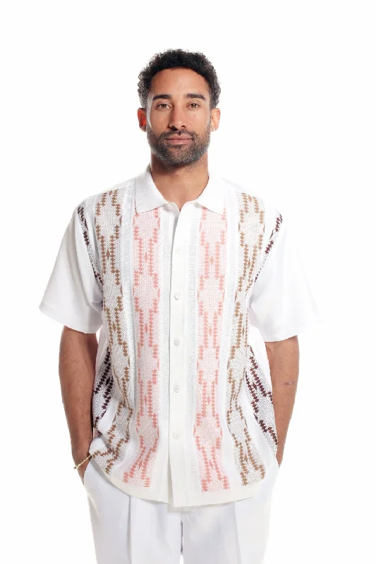 Celebrate the Weekend with Discounts #3126 | S/S KNIT SET | WHITE