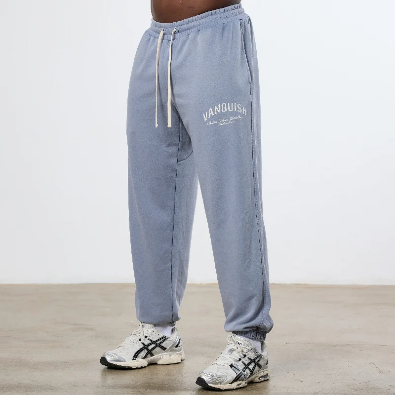 Steals and Deals Vanquish Better Than Yesterday Washed Blue Oversized Sweatpants