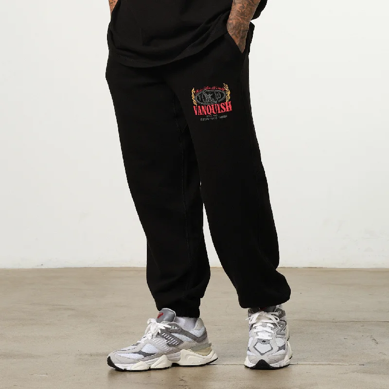 Massive Savings Vanquish Trophy Black Oversized Sweatpants