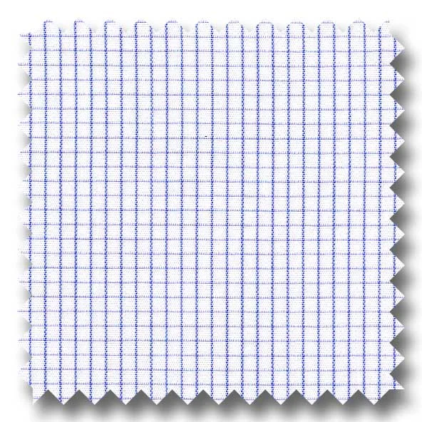 Weekend Offers That Tempt Blue Check 2Ply Broadcloth - Custom Dress Shirt
