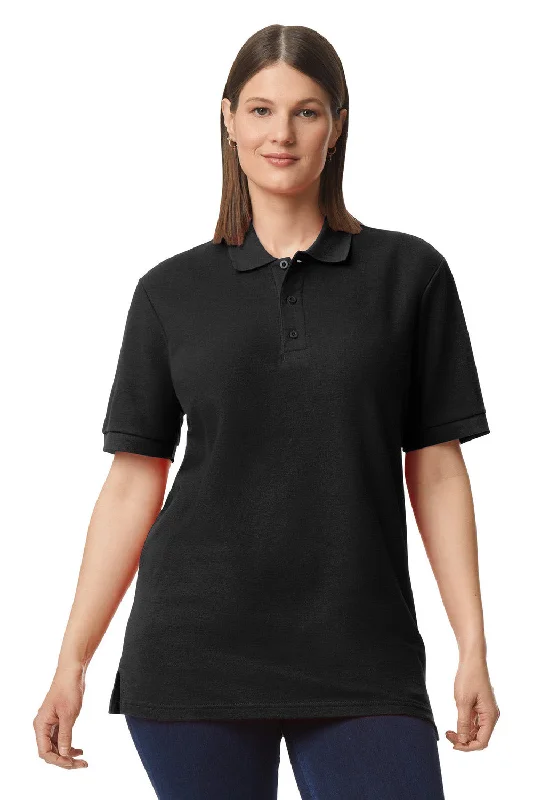 Don't Wait Gildan Mens Double Pique Short Sleeve Polo Shirt - Black