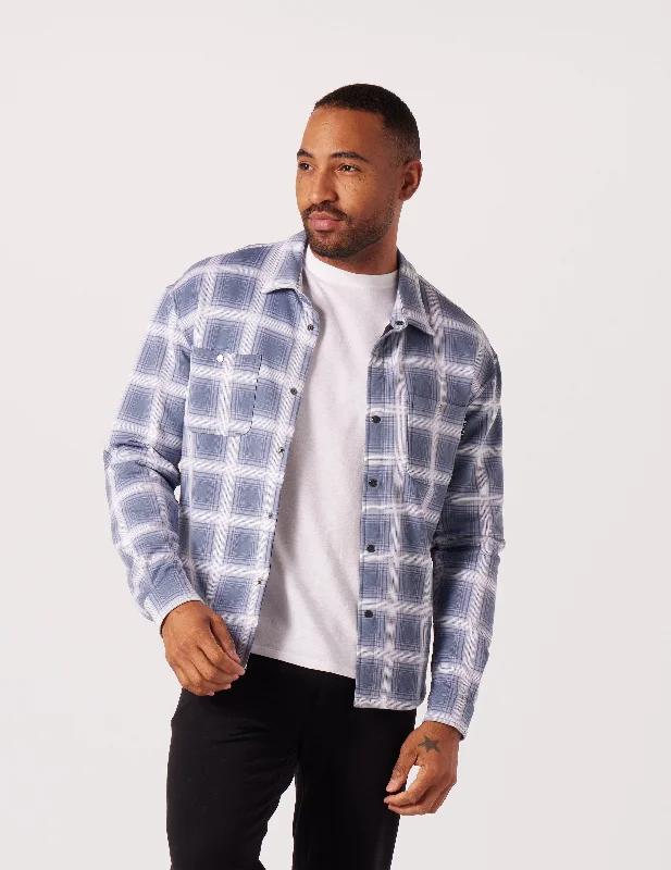 Deal Zone Trek Shirt: Washed Blue Plaid