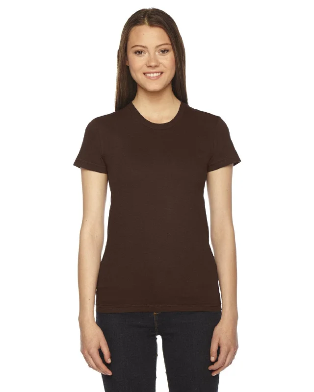 Year-End Sale American Apparel Ladies Fine Jersey Short Sleeve T-Shirt | Brown