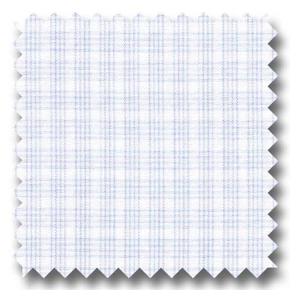 Deal Explosion Light Blue Check 2Ply Broadcloth - Custom Dress Shirt