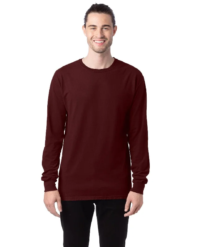 Shop the Weekend Away ComfortWash by Hanes Unisex 100% Ringspun Cotton Long Sleeve T-Shirt | Maroon Shop the Weekend Away ComfortWash by Hanes Unisex 100% Ringspun Cotton Long Sleeve T-Shirt | Maroon