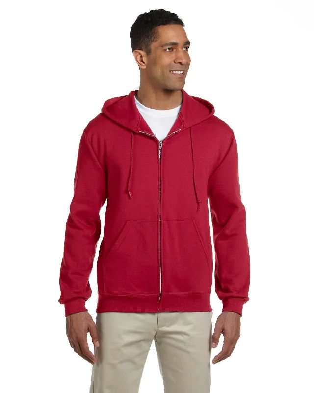 Huge Savings Jerzees Super Sweats 50/50 Full-Zip Hoodie | True Red