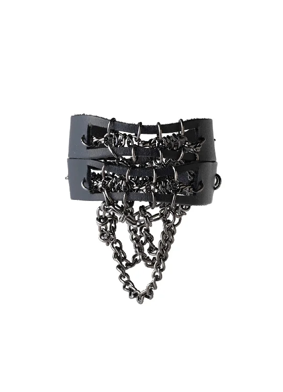 Discount Deals LEATHER BRASS BKNI ARM BRACELET