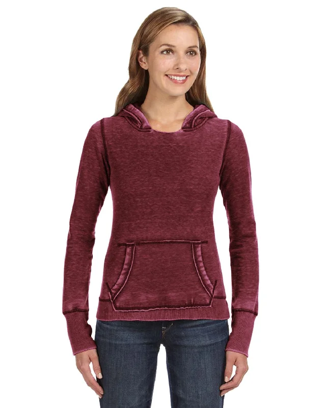 Deep Discounts J America Ladie's Zen Pullover Fleece Hooded Sweatshirt | Twisted Bordeaux Deep Discounts J America Ladie's Zen Pullover Fleece Hooded Sweatshirt | Twisted Bordeaux