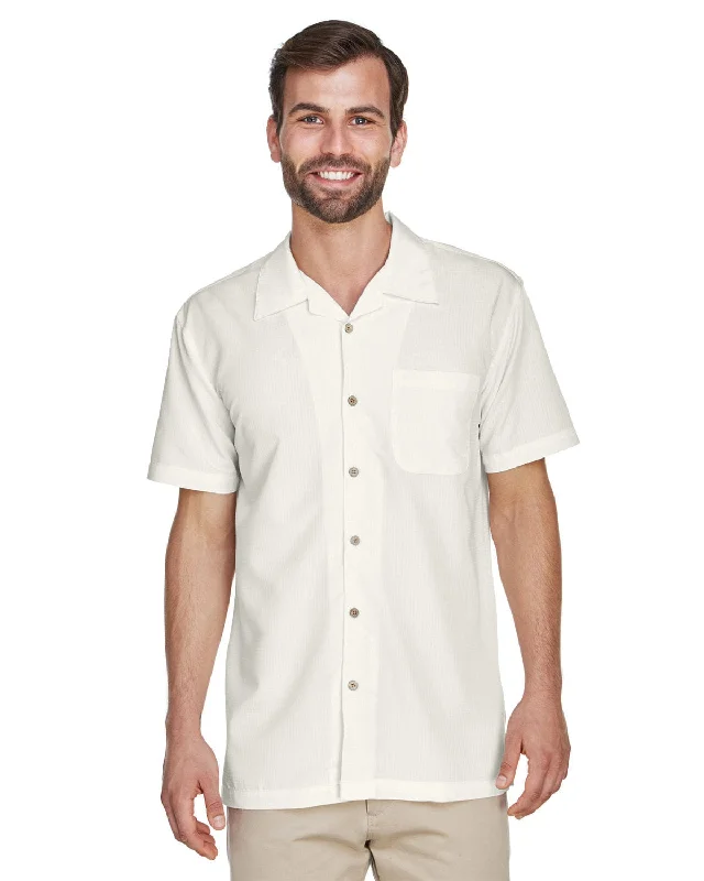 Daily Specials Harriton Barbados Textured Camp Shirt | Creme
