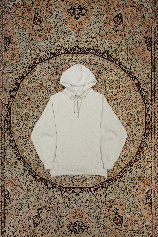 Price Rollback SUGARHILL TIRPLE STITCHED HALF ZIP-UP HOODIE(WHITE)