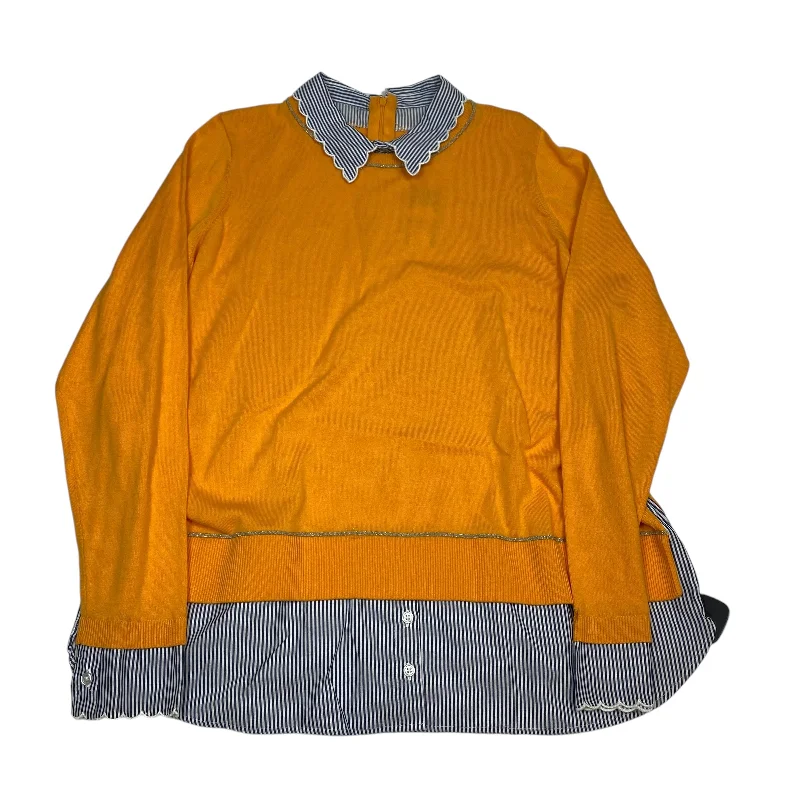 Exclusive Weekend Offers Inside Top Long Sleeve By Crown And Ivy In Orange, Size: Xxl