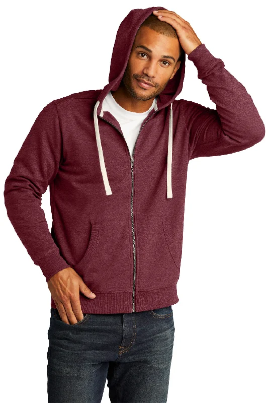 Weekend Offers That Shine District Mens Re-Fleece Full Zip Hooded Sweatshirt Hoodie w/ Pockets - Heather Maroon Weekend Offers That Shine District Mens Re-Fleece Full Zip Hooded Sweatshirt Hoodie w/ Pockets - Heather Maroon