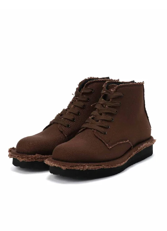 Limited Stock NO. 8 CANVAS LACE UP FASTENER BOOTS