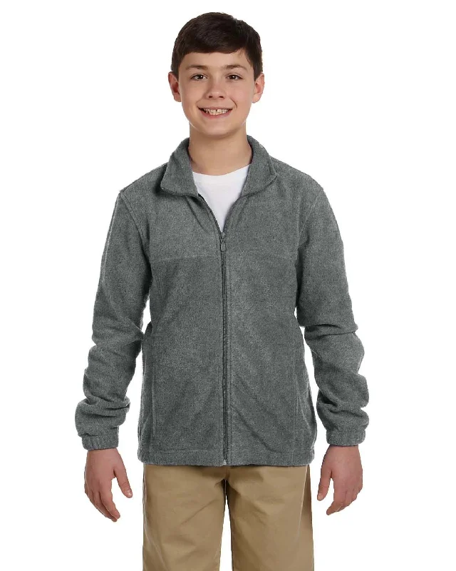 Midnight Sale Harriton Youth Full-Zip Fleece | Charcoal