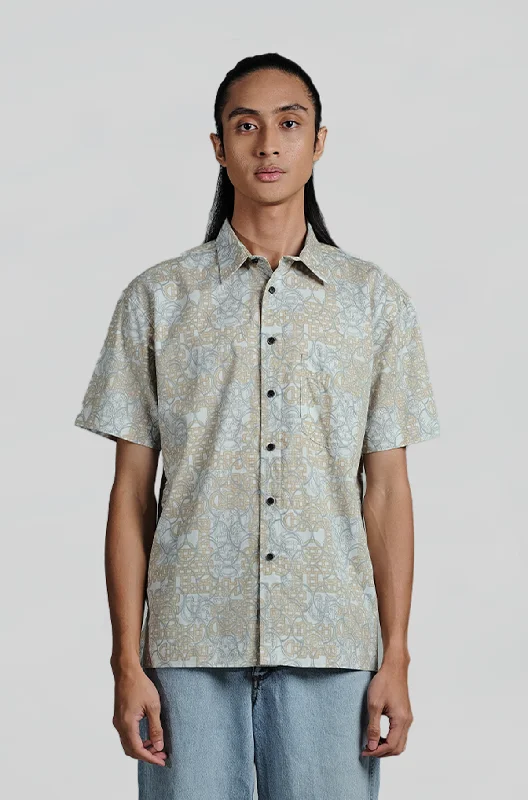 Stock Clearance Nusantara Modern Fit Hopscotch in Ice Flow