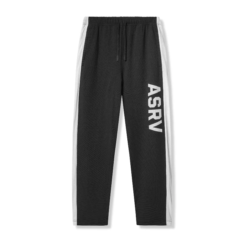 Year-End Sale 0957. Waffle Knit Relaxed Sweatpant - Black/White