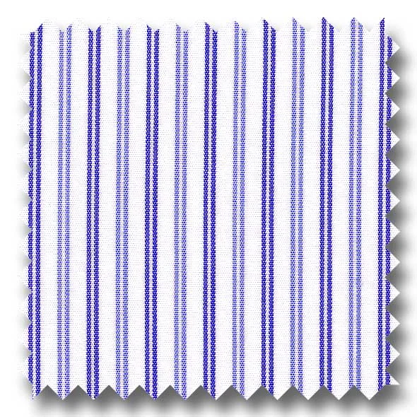 Year-End Sale Blue and Navy Stripe 2Ply Broadcloth - Custom Dress Shirt