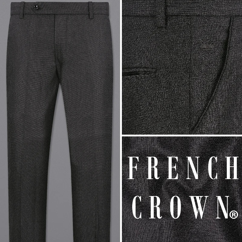 Price Smash Piano Gray Textured Pant