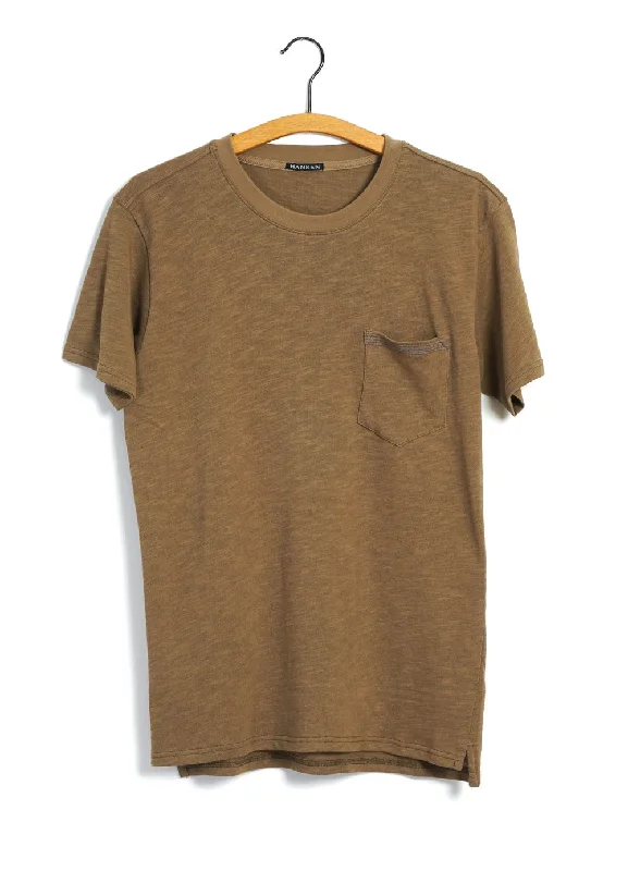 Quick Sale JAMES | Crew Neck Pocket T | Khakish