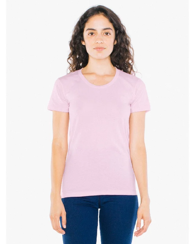 Can't Beat American Apparel Ladies Poly-Cotton Short Sleeve Crewneck | Pink