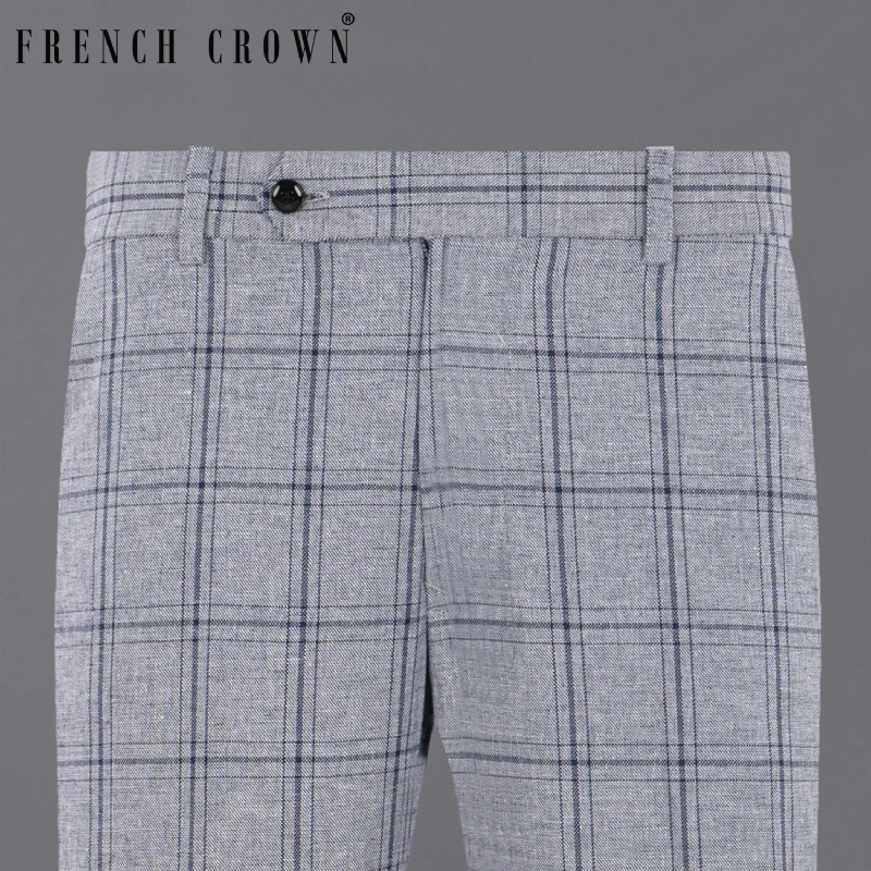 Weekend Savings Sensation Gallery Gray Windowpane Premium Cotton Pant