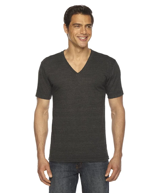 Act Now American Apparel Unisex Triblend Short Sleeve V-Neck | Tri Black
