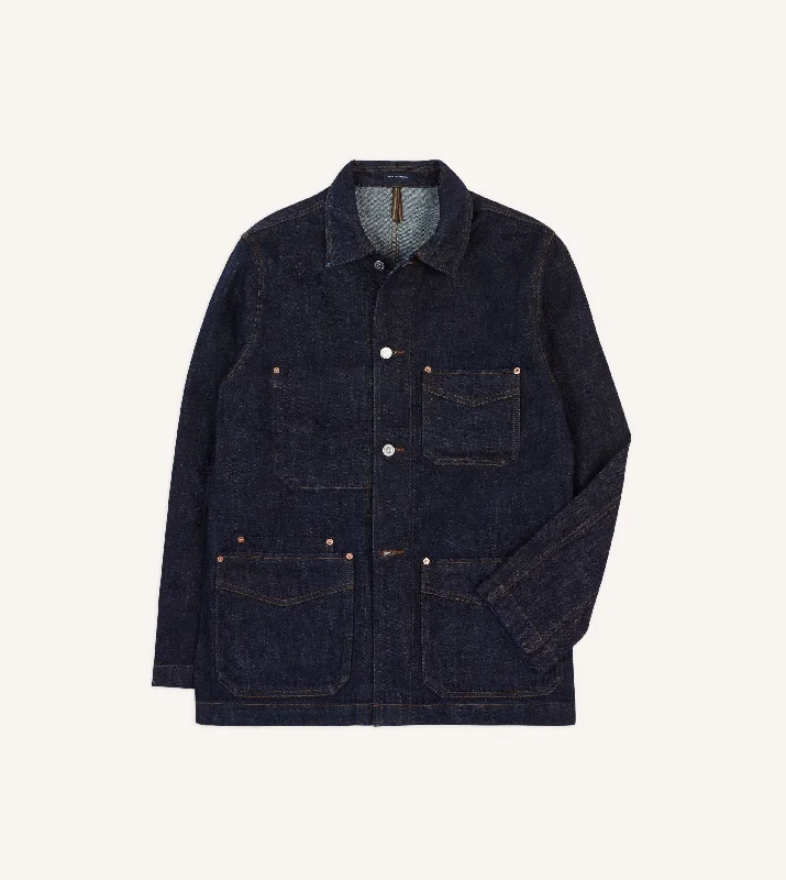 Weekend Specials to Celebrate Indigo Rinse Denim Five-Pocket Chore Jacket