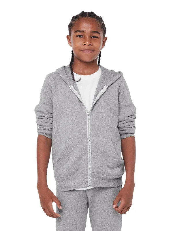 Take Advantage Bella+Canvas Youth Sponge Fleece Full-Zip Hooded Sweatshirt